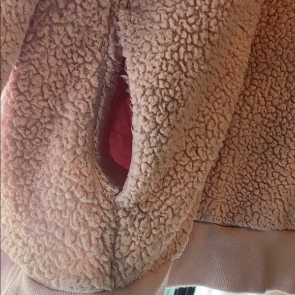 Lukka Lux Pink Turtleneck Teddy Jacket w/ pocket - Picture 5 of 5